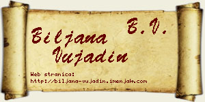 Biljana Vujadin vizit kartica